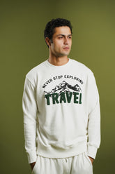 Pigmented Printed Sweatshirt - Brackets