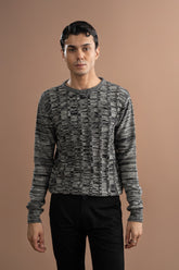 Cable Knitted Sweater - Grey