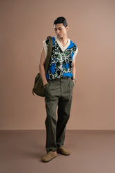 Abstract Sweater Vest - Blue