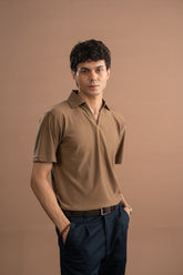 Polo Shirt - Bone Brown
