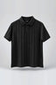Black Self-Textured Polo