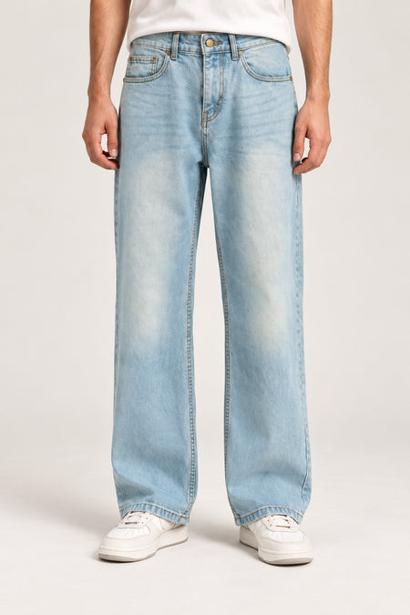 Denim Pant Relax Fit Light Blue
