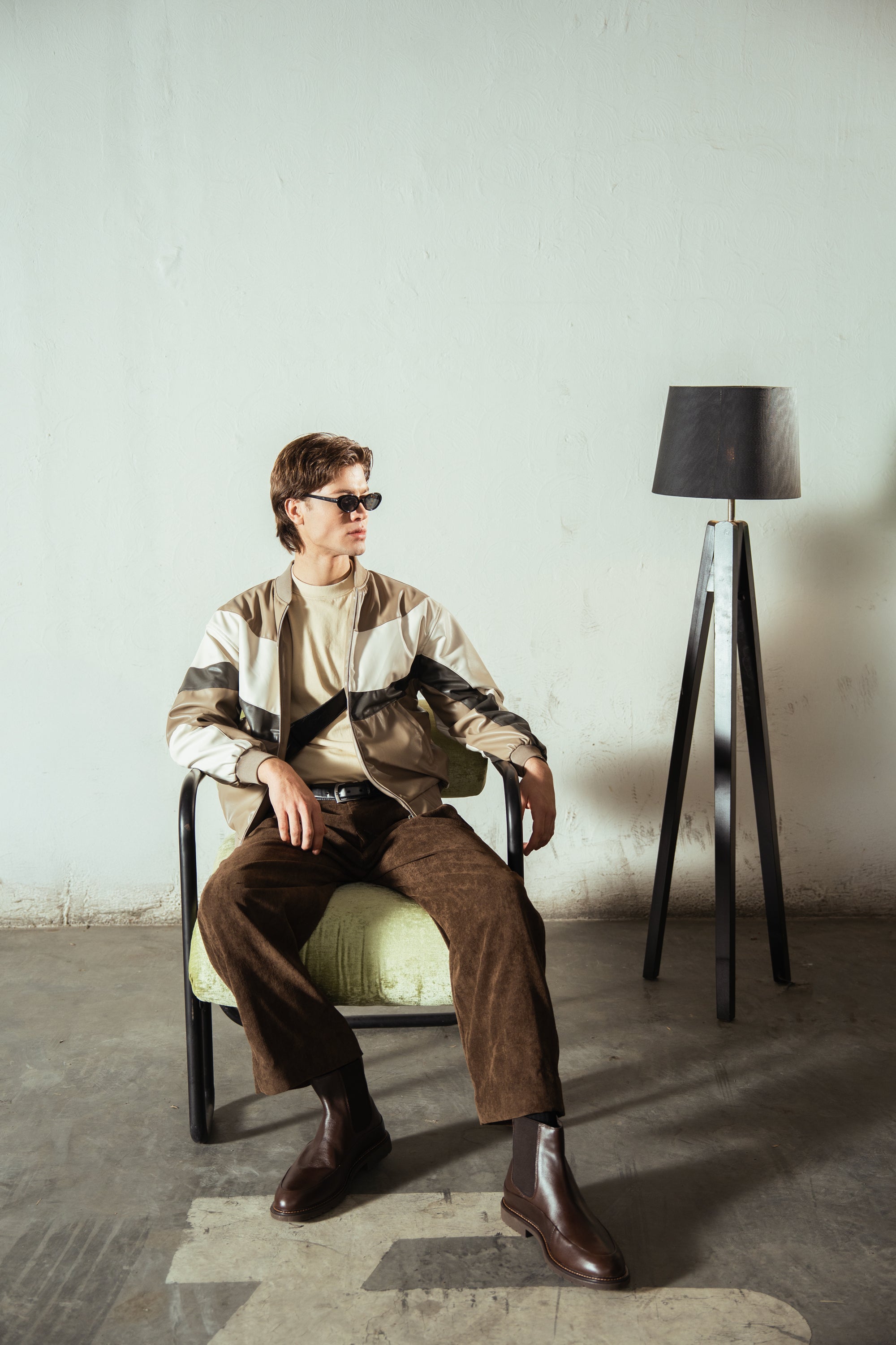 Leather Jacket With Panels Secondary image