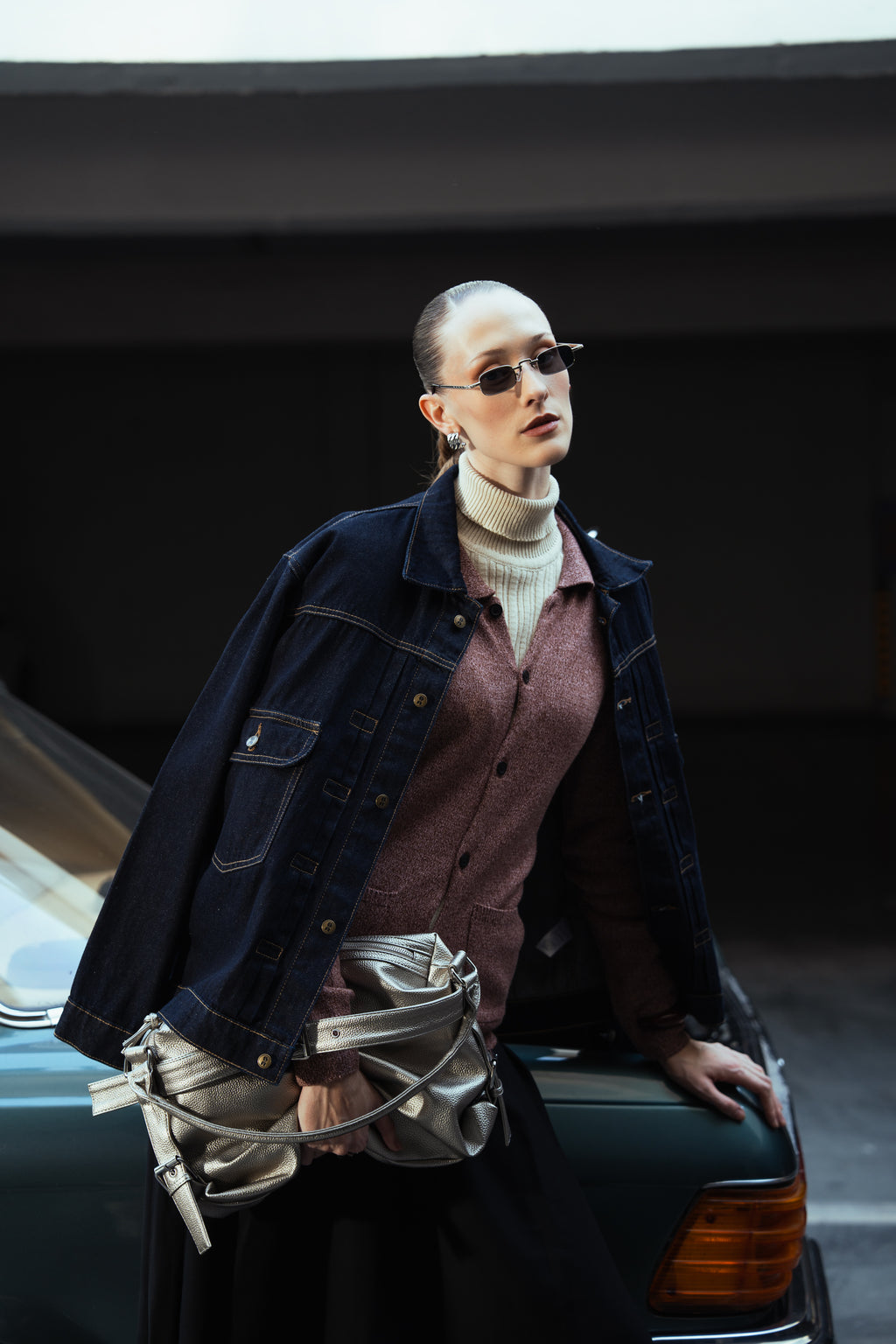 Blue Denim Trucker Jacket - Women