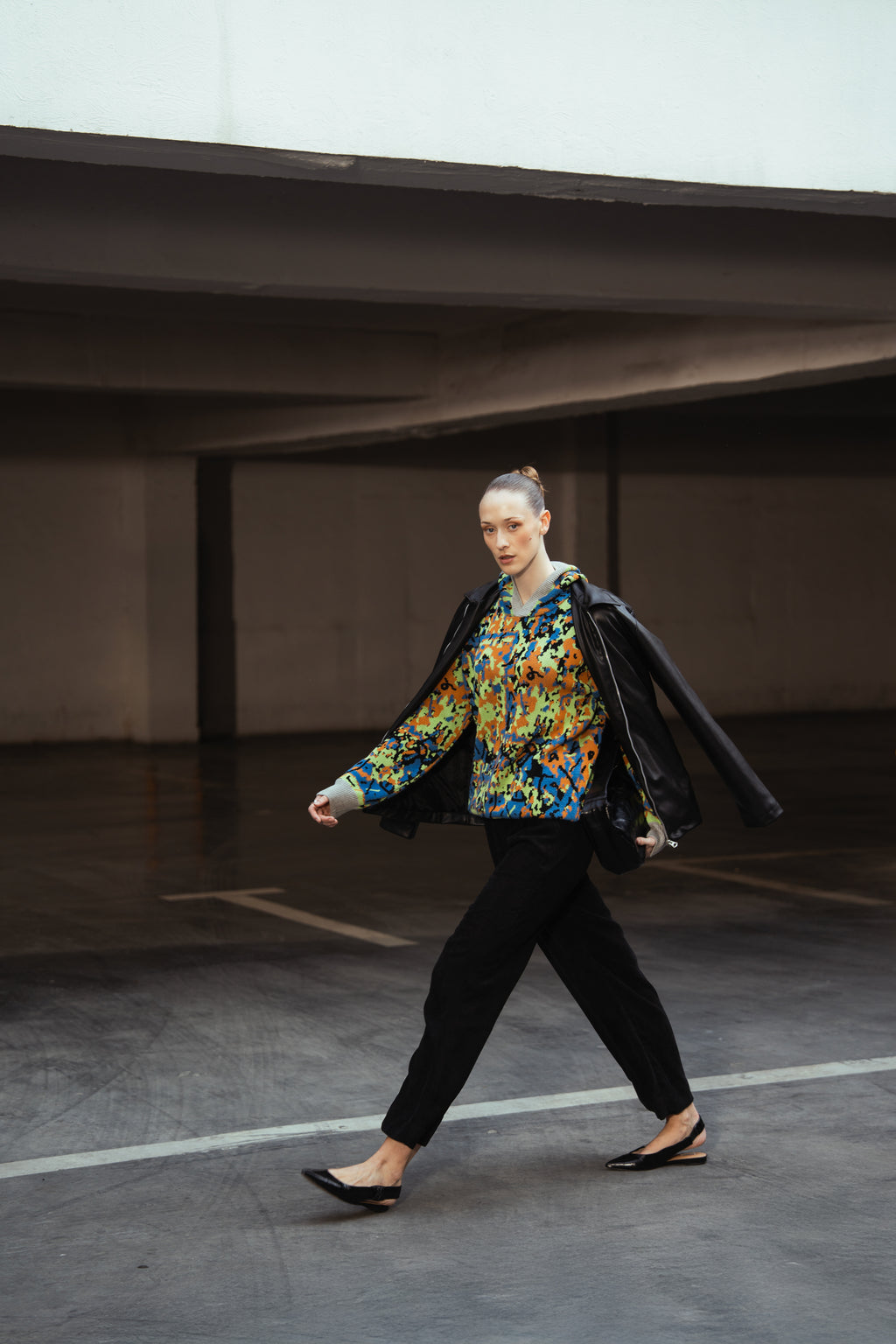 Leather Jacket - Black - Women