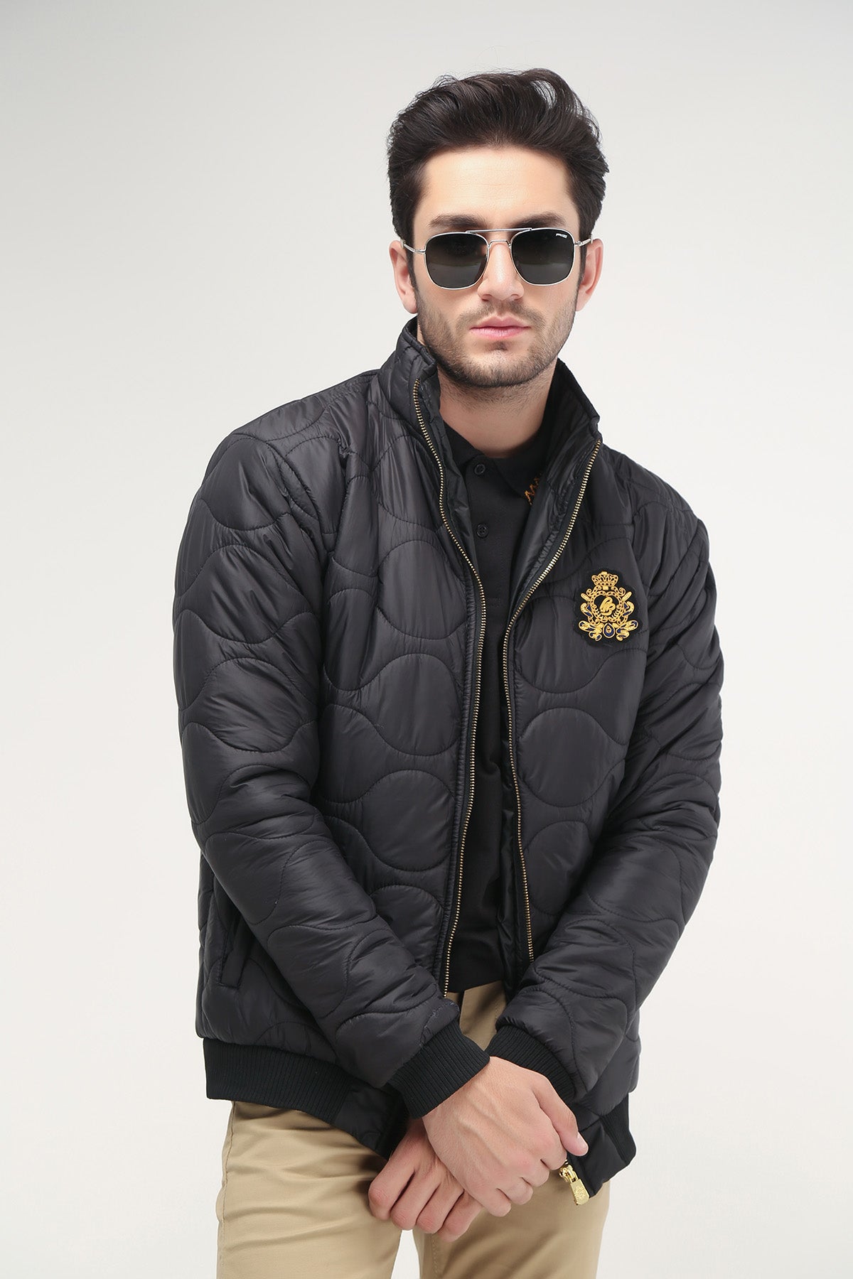 PUFFER JACKET WITH BADGE - Brackets