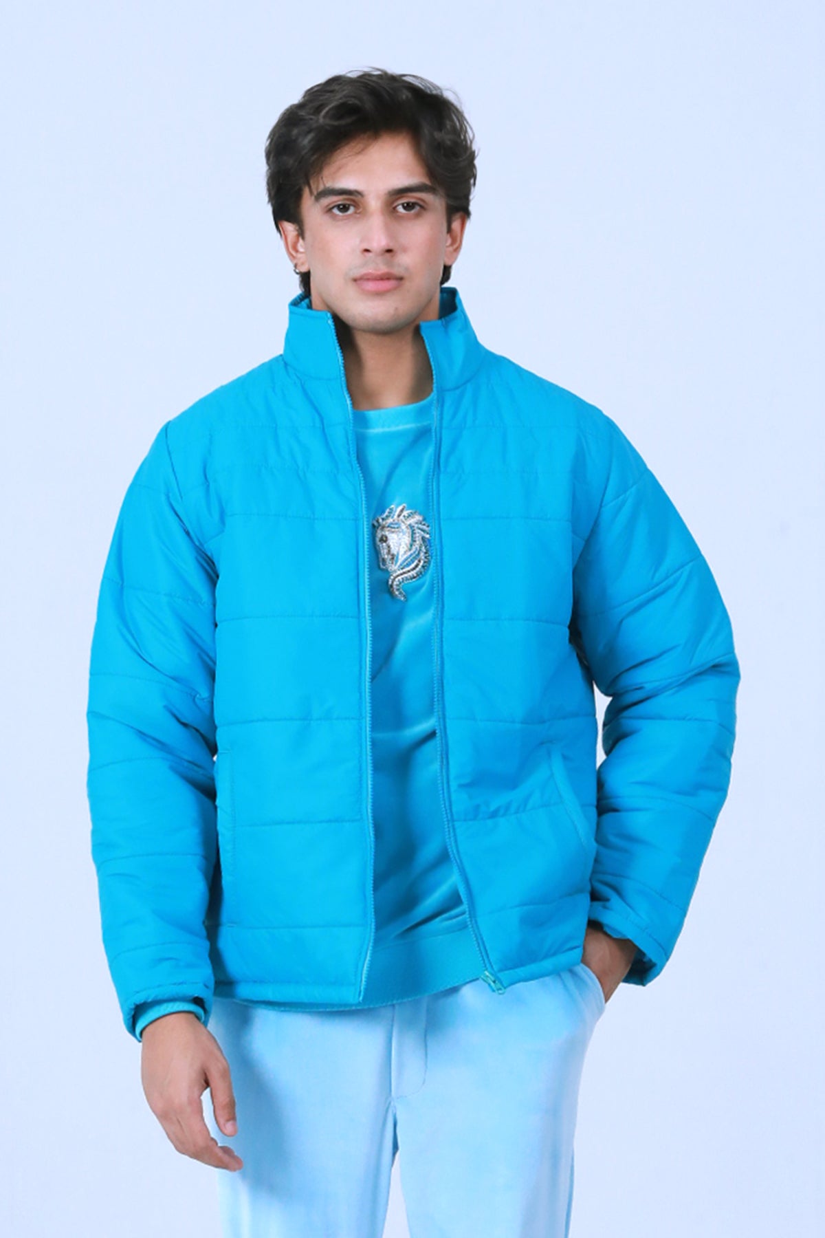 Blue Puffer Jacket Secondary image