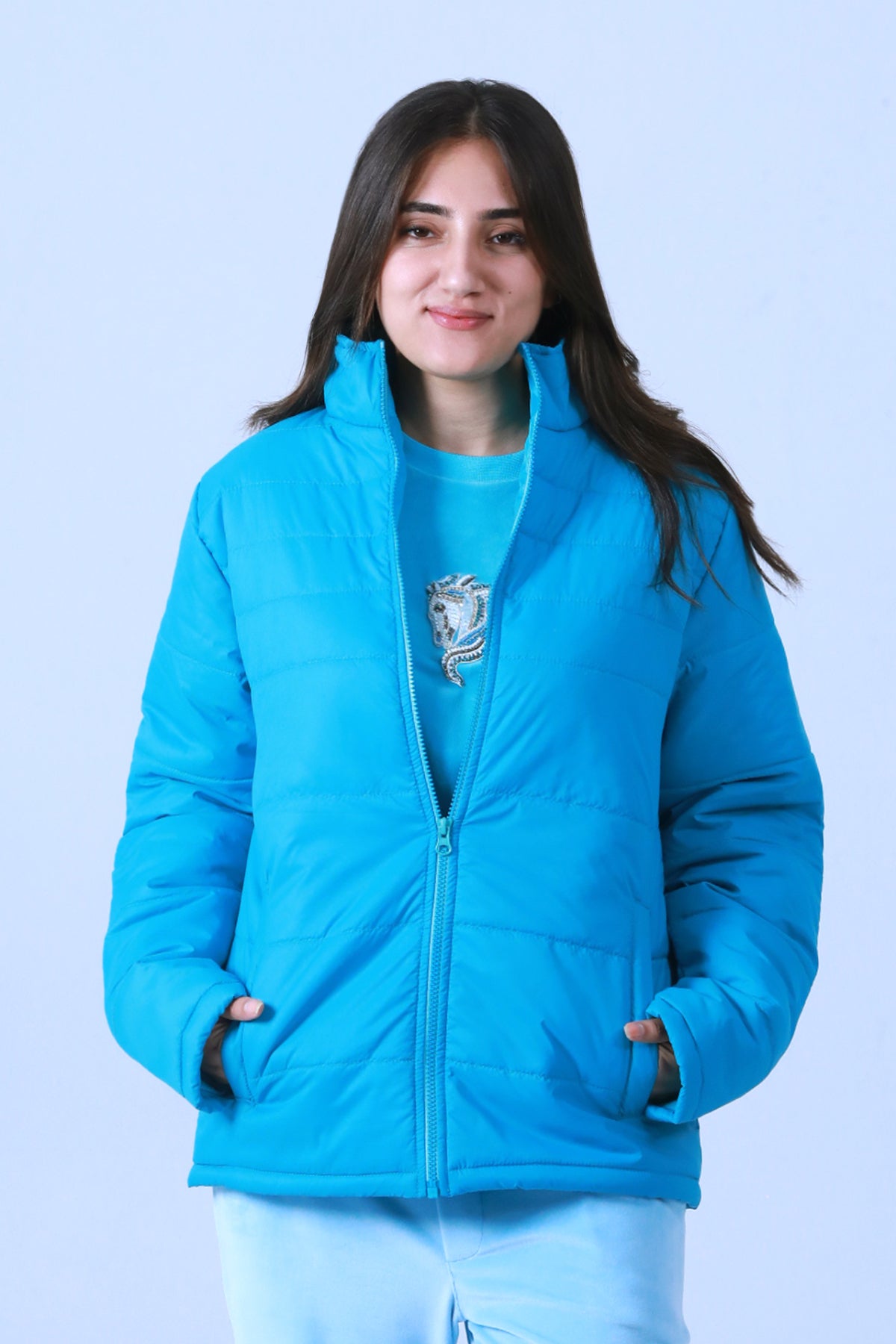 Blue Puffer Jacket - Brackets Main image