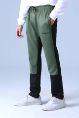 BLACK AND OLIVE TRACK TROUSERS