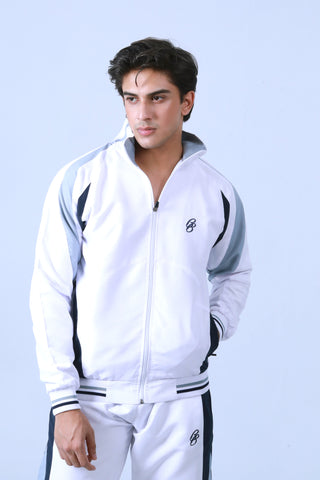 WHITE TRACK JACKET - Brackets