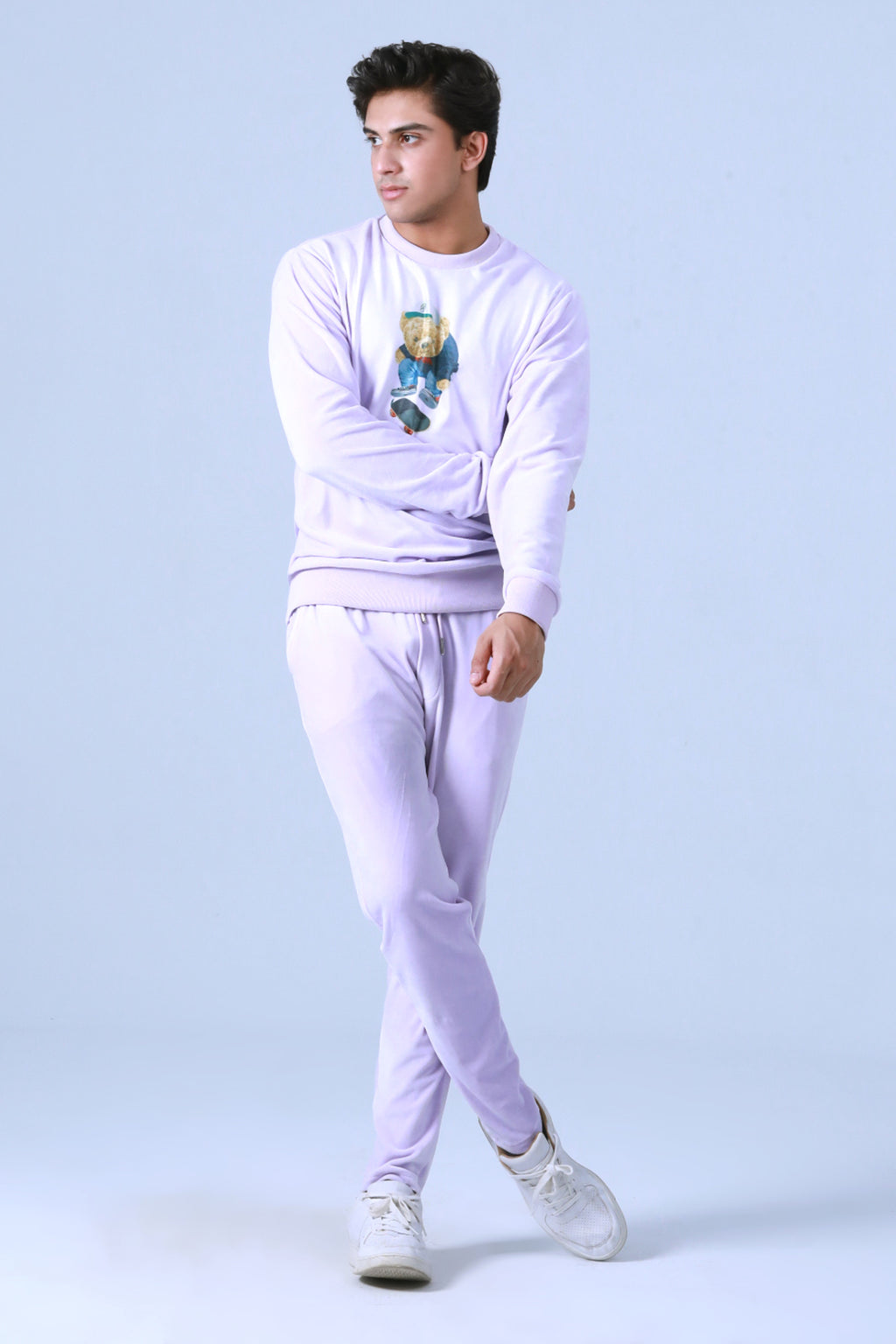 VELOUR SWEATSHIRT WITH SUBLIMATION PRINT - Brackets