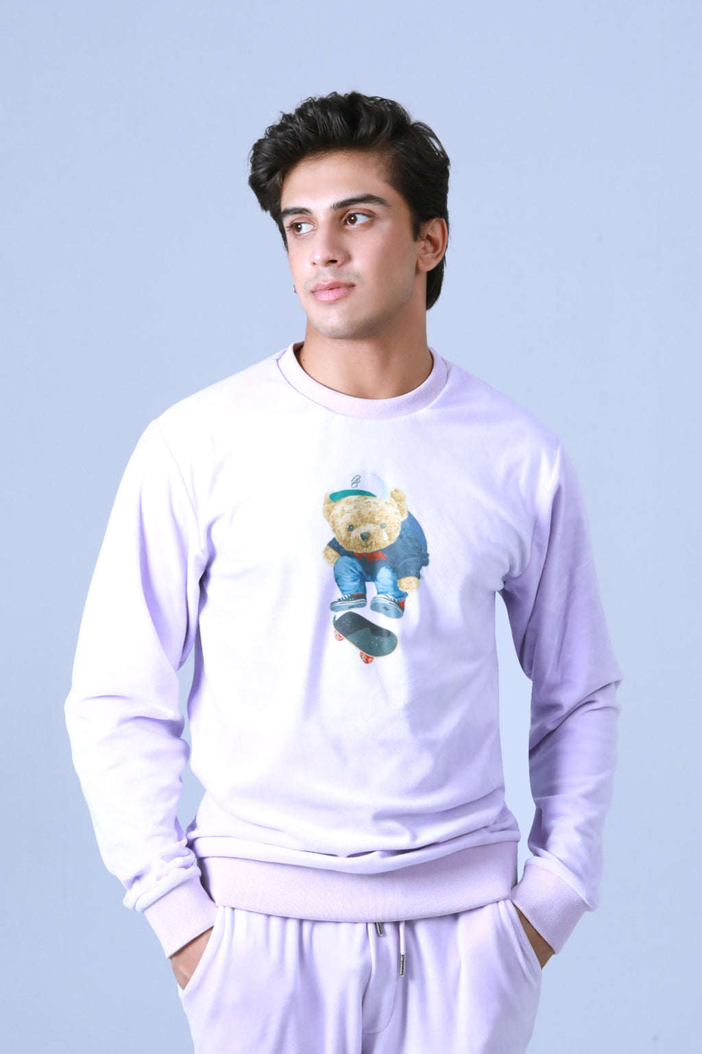 VELOUR SWEATSHIRT WITH SUBLIMATION PRINT - Brackets