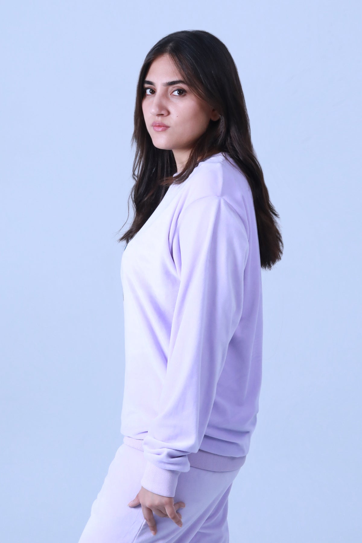 VELOUR SWEATSHIRT WITH SUBLIMATION PRINT - Brackets