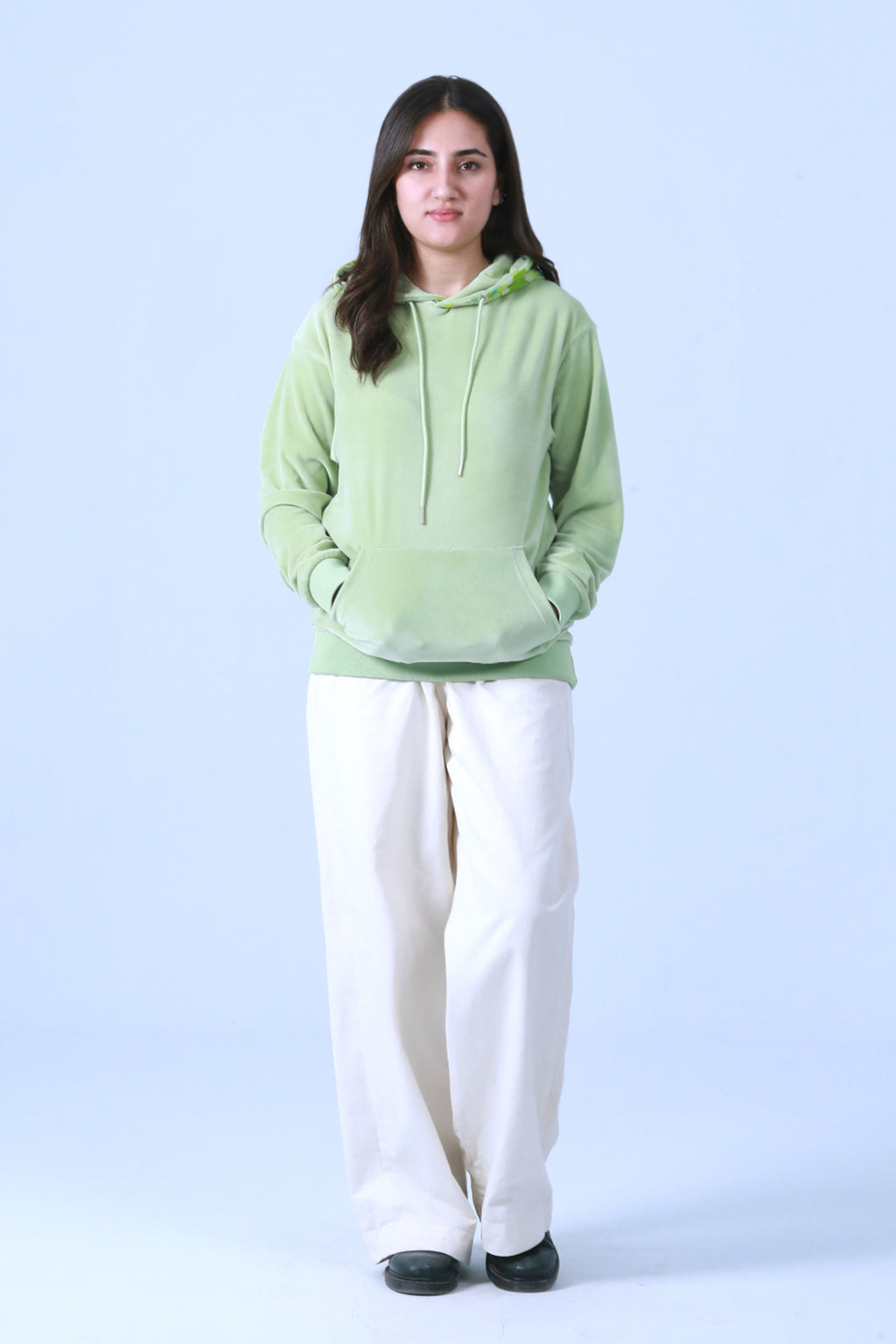 Velour Pullover Hoodie - Brackets