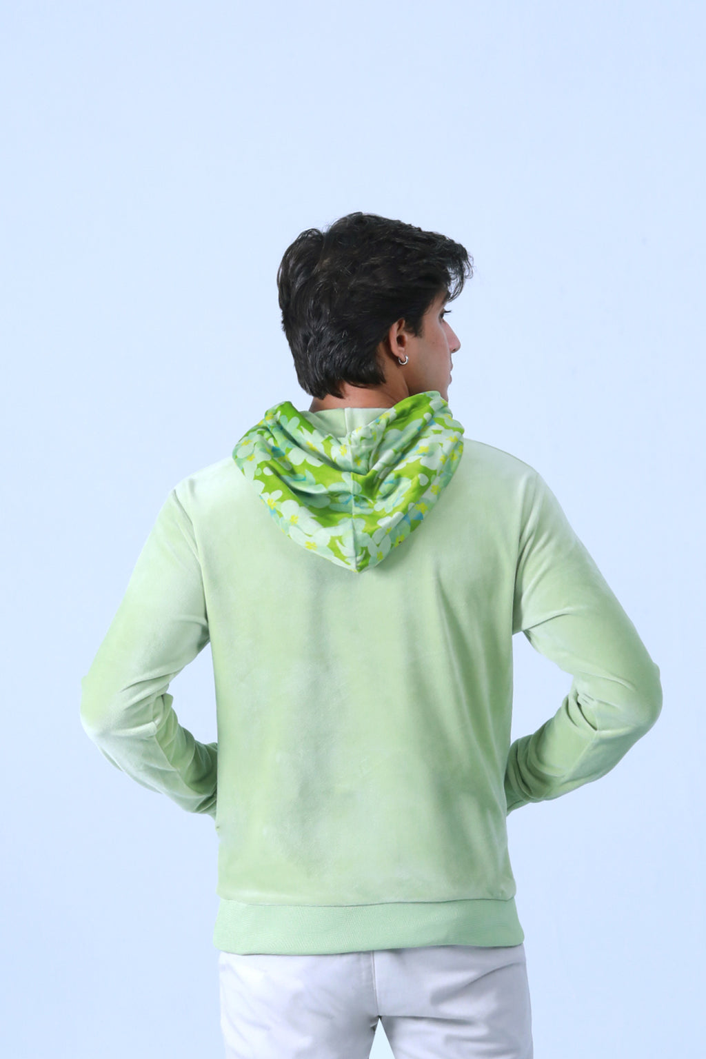 Velour Pullover Hoodie - Brackets