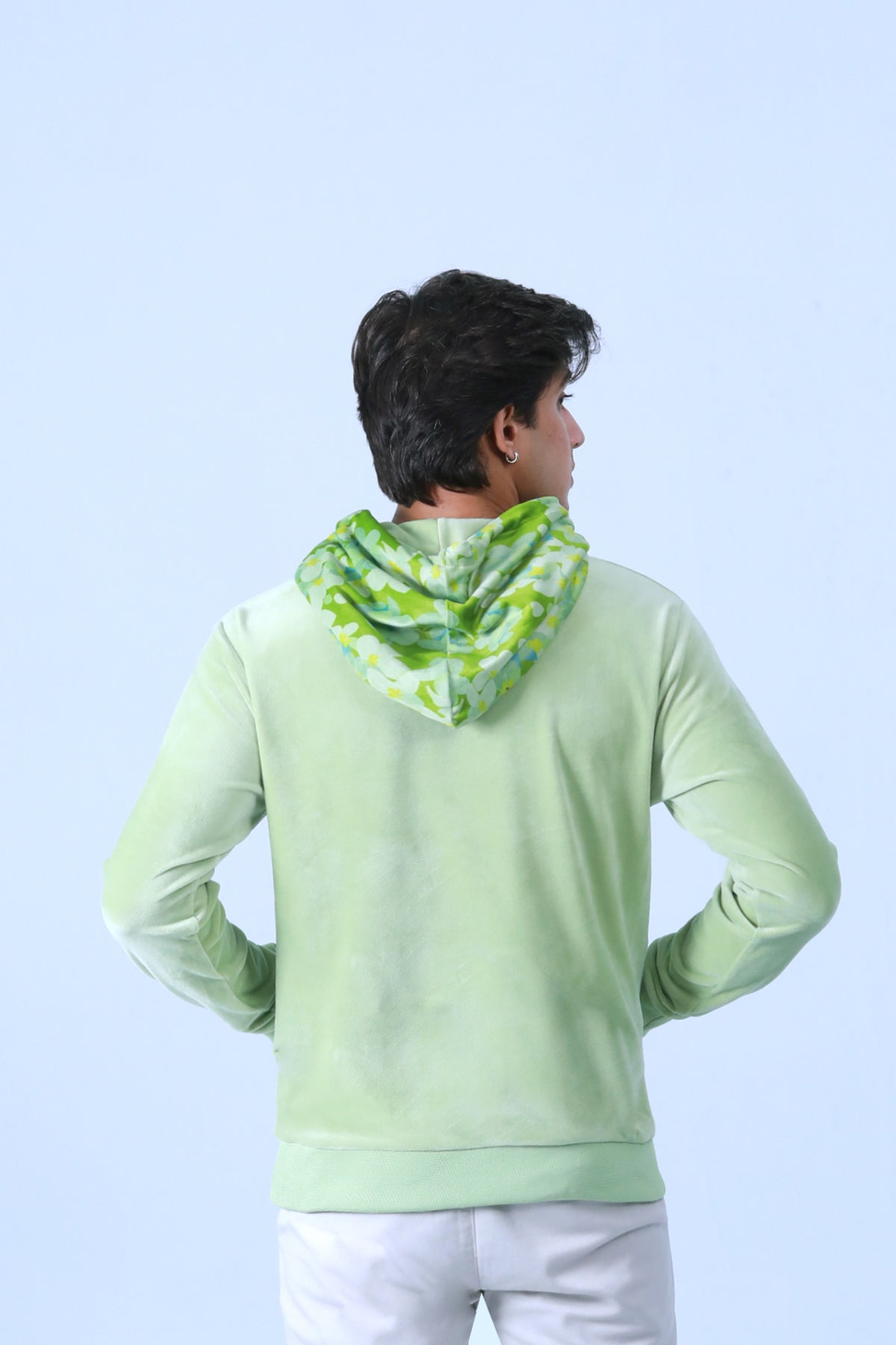 Velour Pullover Hoodie - Brackets