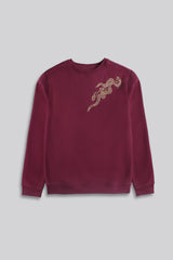 BEADED FLEECE SWEATSHIRT