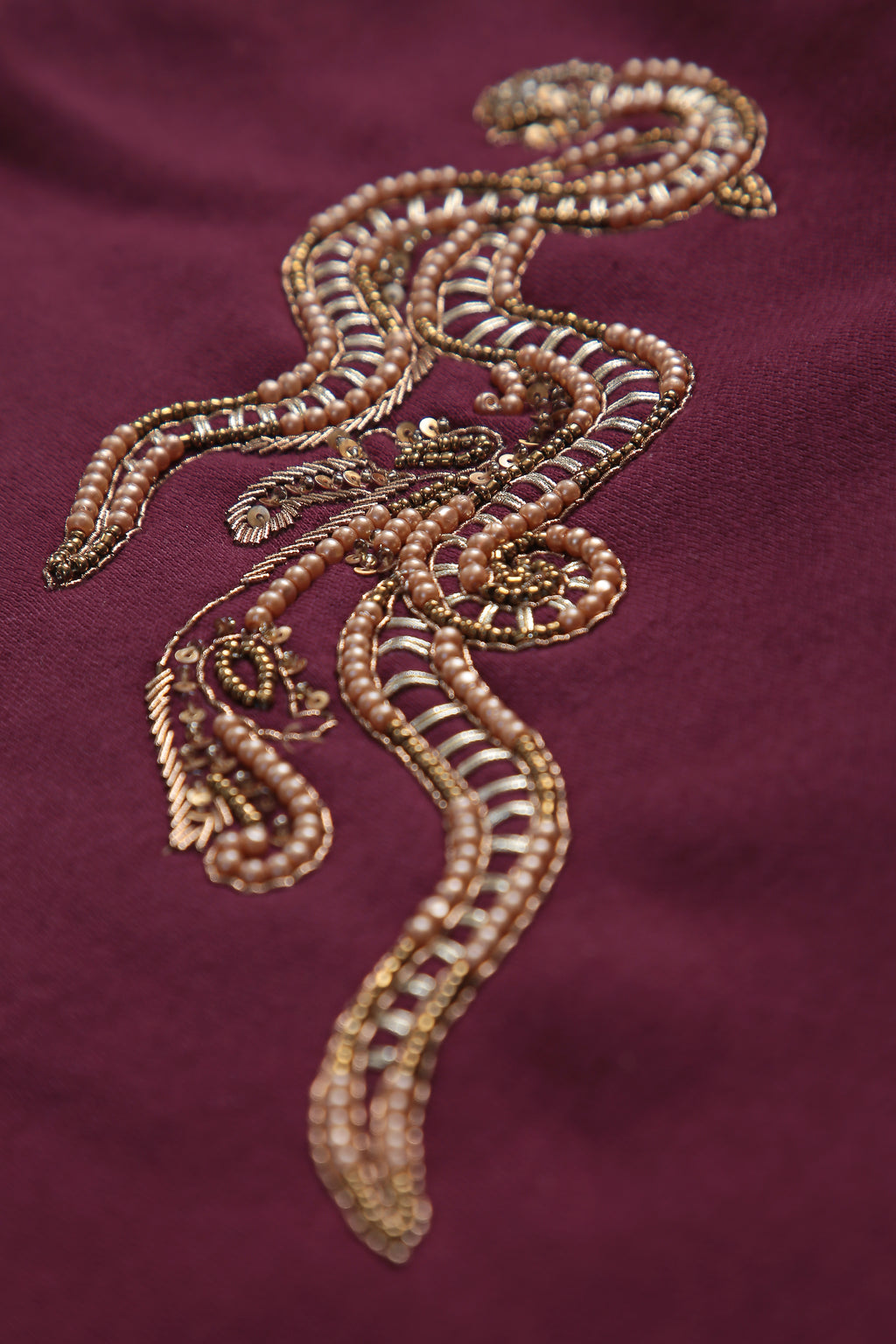 Beaded Fleece Sweatshirt - Brackets