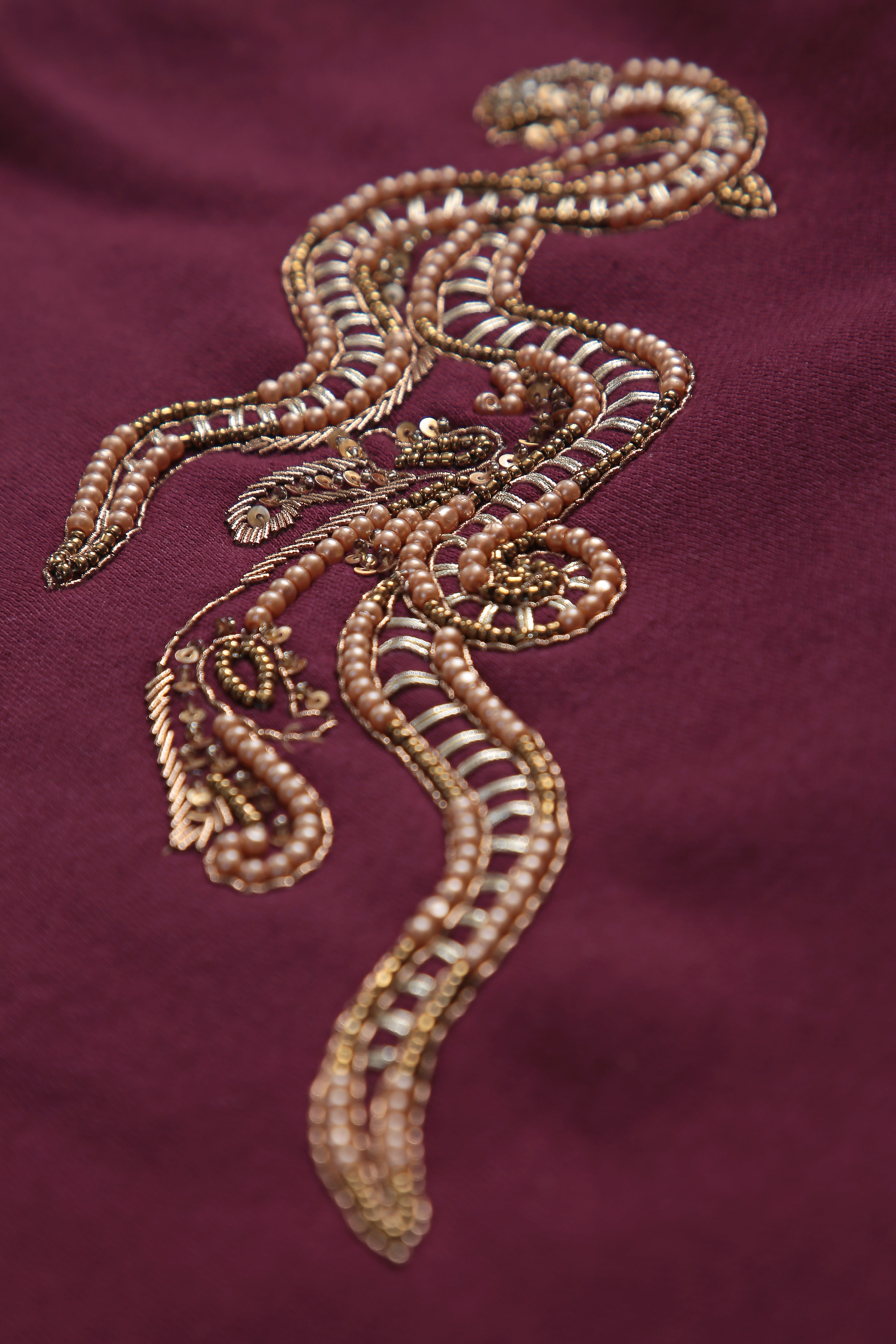 Beaded Fleece Sweatshirt - Brackets