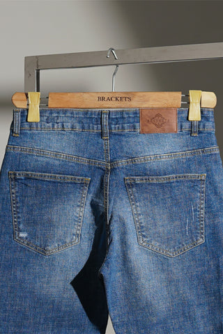 Slim Fit Denim Pants - Brackets
