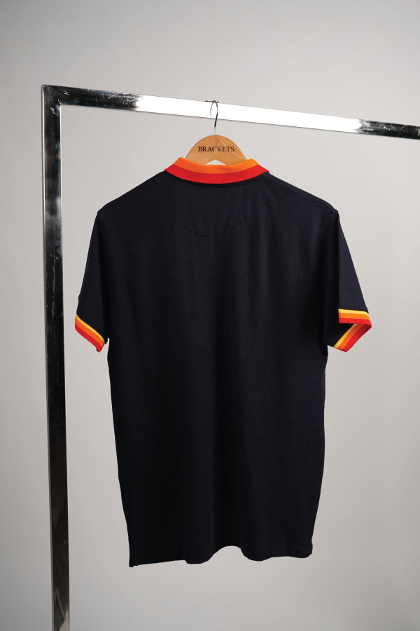 Polo Shirt With Sweater Knit Detailing - Brackets