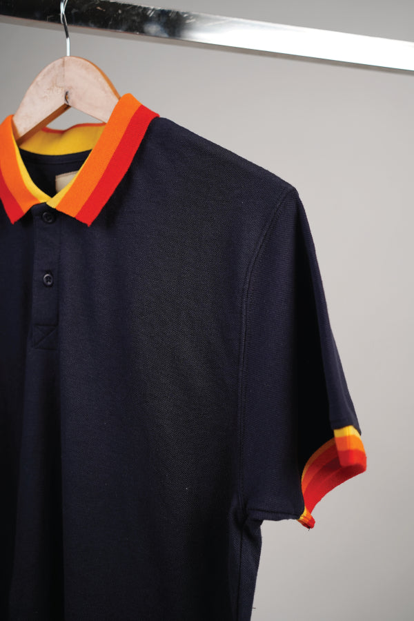 Polo Shirt With Sweater Knit Detailing Secondary image
