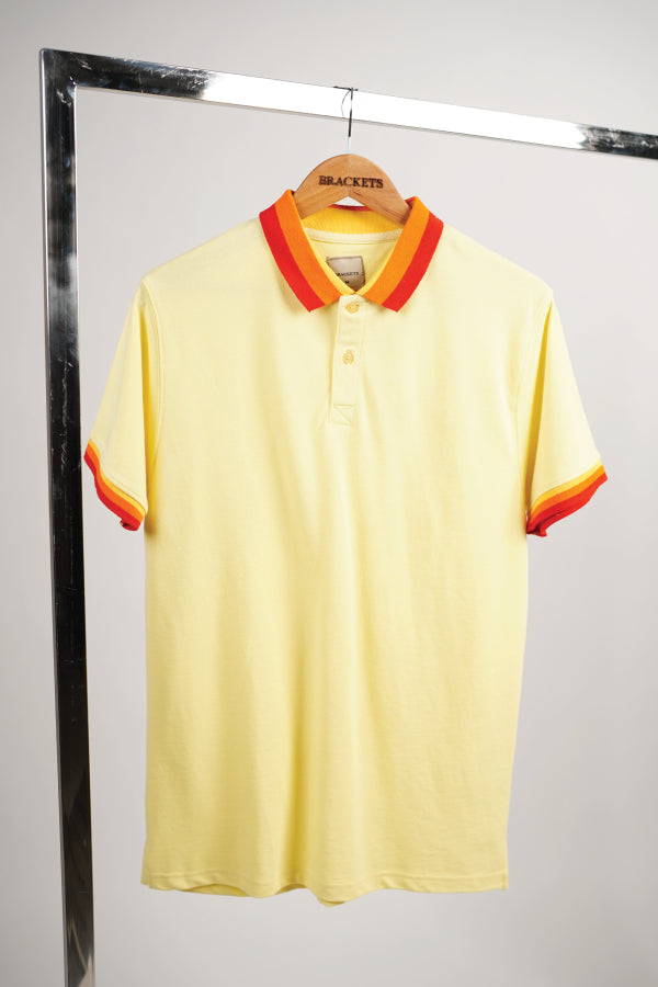 Polo Shirt With Sweater Knit Detailing - Brackets Main image