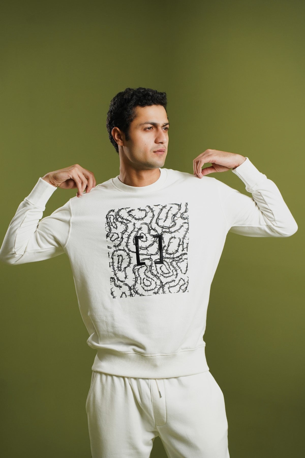 Embroidered Sweatshirt - Brackets