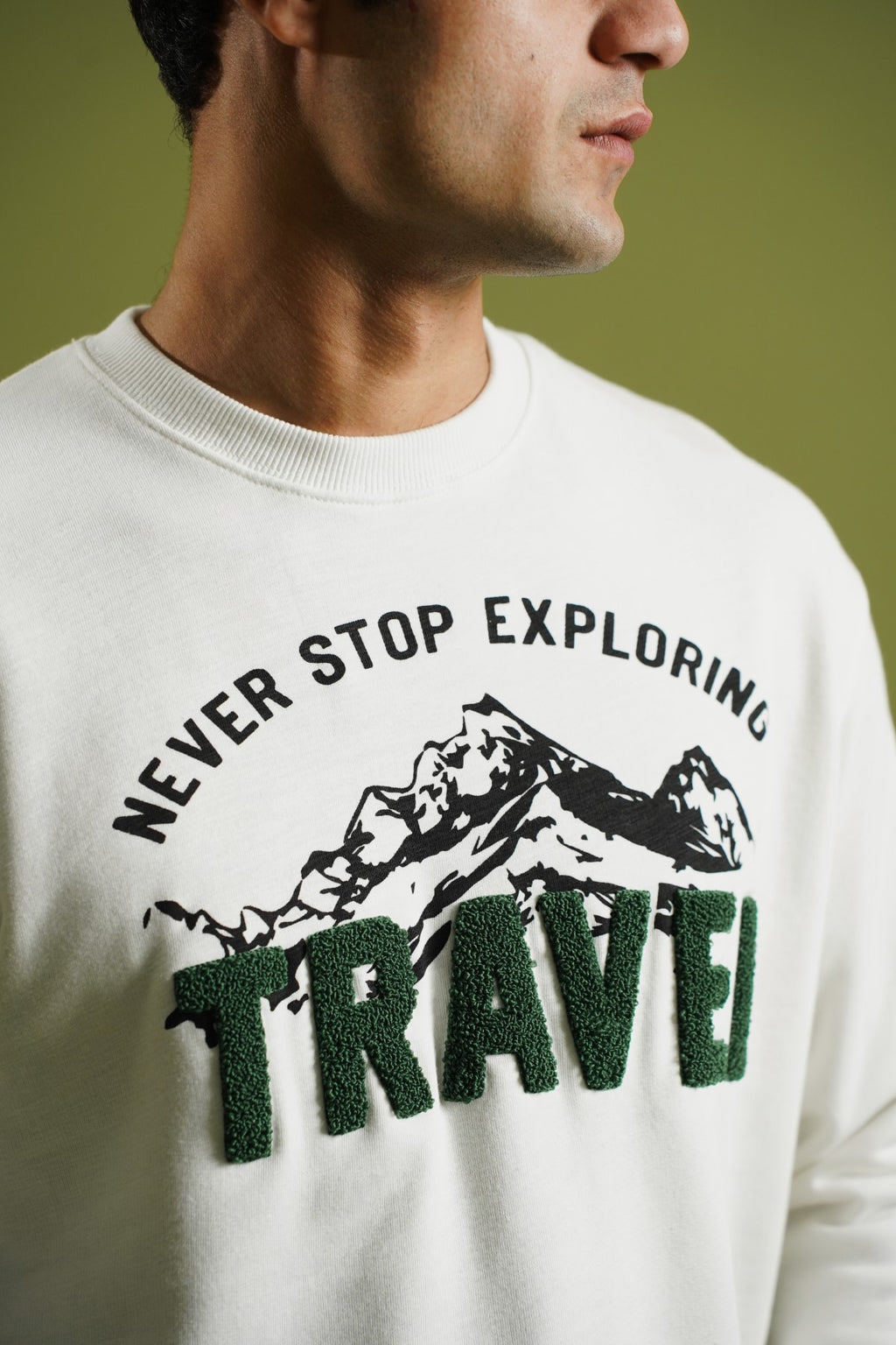 Pigmented Printed Sweatshirt - Brackets