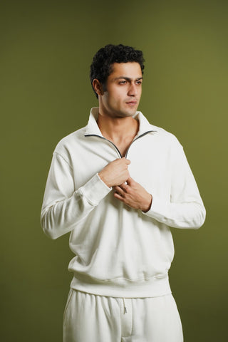 Mock Neck Sweatshirt - Brackets