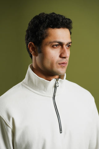 Mock Neck Sweatshirt - Brackets