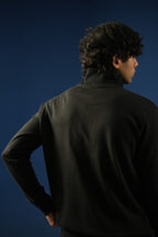 Mock Neck Sweatshirt With Hd Print - Brackets