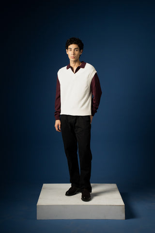 Knitted Sweater Vest - Brackets