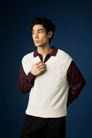 Knitted Sweater Vest - Brackets