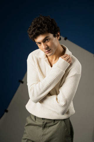 V-Neck Sweater - Brackets