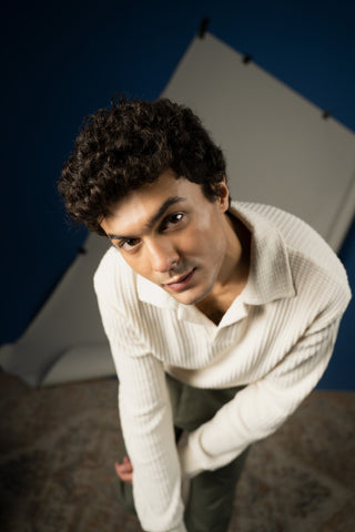 V-Neck Sweater - Brackets