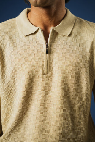 Half Zip Long Sleeve Polo - Brackets