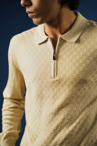 Half Zip Long Sleeve Polo - Brackets