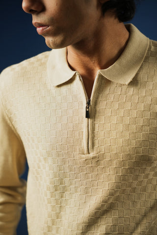 Half Zip Long Sleeve Polo - Brackets