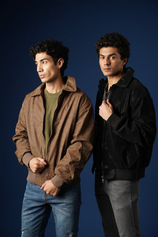FAUX LEATHER JACKET - Brackets