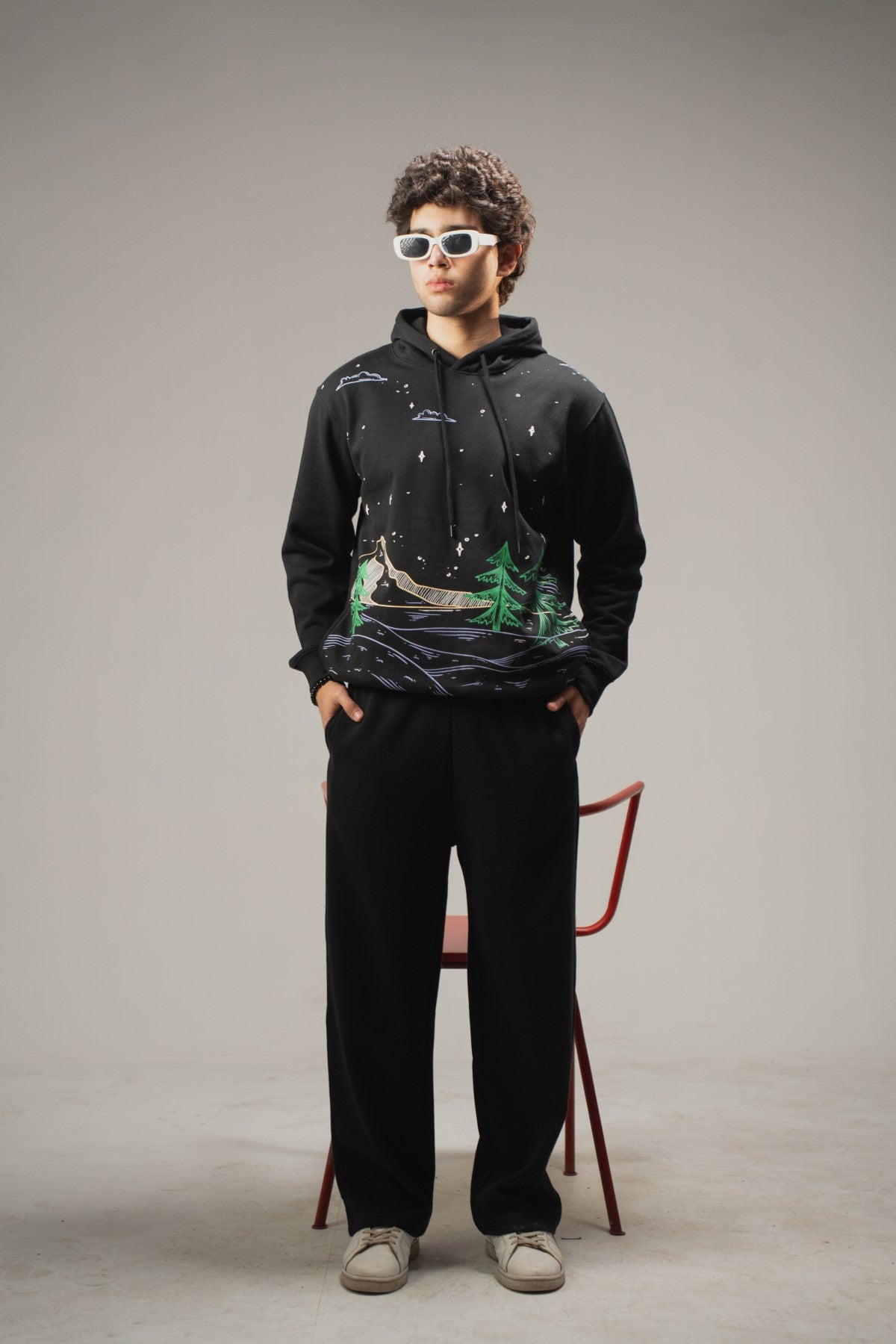 Screen Printed Hoodie - Brackets Main image