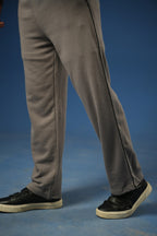 Wide Leg Trouers With Side Piping - Brackets