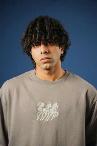 Embroidered Sweatshirt - Brackets