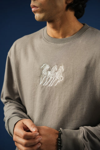 Embroidered Sweatshirt - Brackets