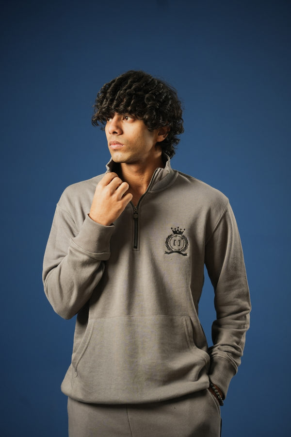 Mock Neck Sweatshirt - Brackets