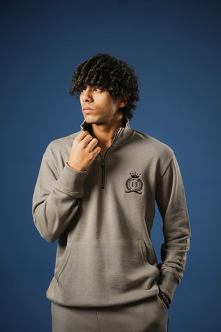 Mock Neck Sweatshirt - Brackets