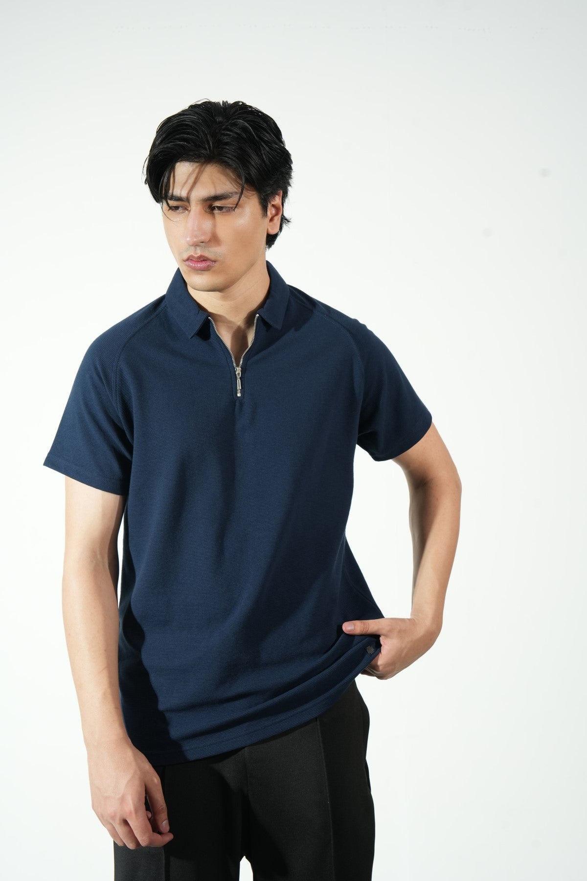 HALF ZIP POLO SHIRT