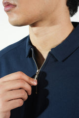 HALF ZIP POLO SHIRT