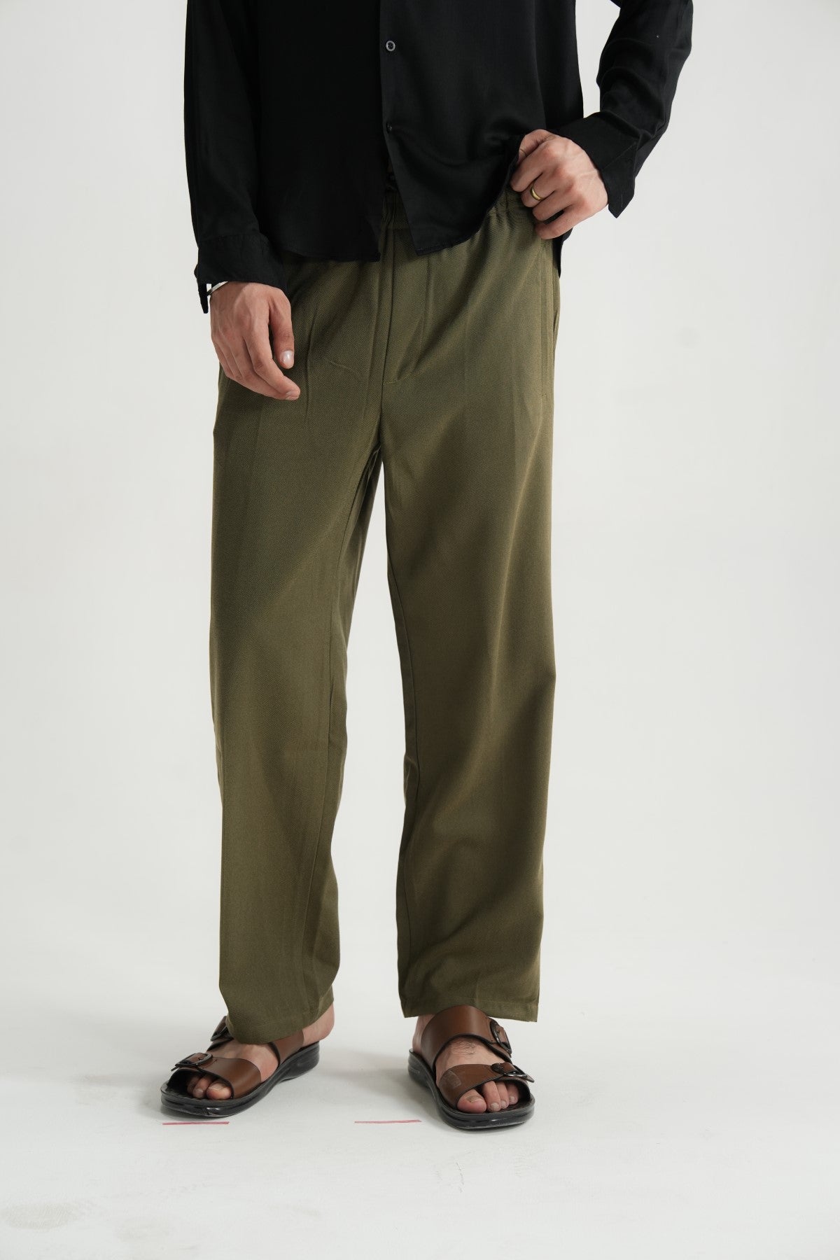 Burnt Olive Trouser - Brackets