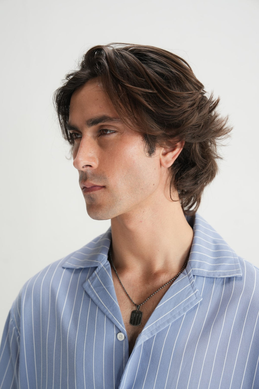 Resort Shirt in Soft Blue - Brackets